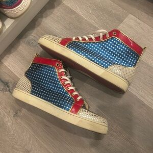 Almost new 4th of July Christian Louboutin high top
